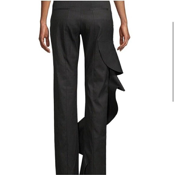 Alexis Black Cascade Ruffle Leg Dress Pants Trousers Women’s XS Evening Designer - Picture 2 of 12